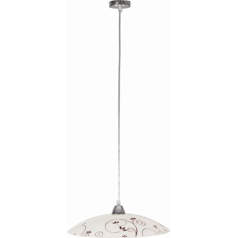 Suspension Candellux Young Ø40 verre blanc chromé E27 (1/3)