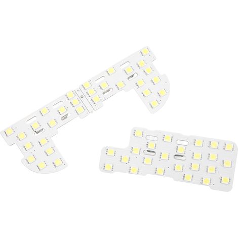 Lot de 2 lampes LED intérieures SMD5050 8000LM 12V 5W ultra-lumineuses pour lecture, remplacement auto compatible FIT Jazz Civic, éclairage d'habitacle haute performance. (1/5)