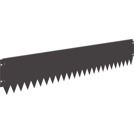Borde de Césped 20 pcs 103 x 20 cm Acero Negro vidaXL (1/5)