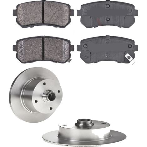 KIT FRENI POSTERIORI compatibile con KIA SPORTAGE (JE,KM) - DISCHI + PASTIGLIE OEM: FDB4235, FDB4247 / 17200 , 17208 /SOSTITUZIONE DIRETTA/BASSA POLVERE/SILENZIOSO