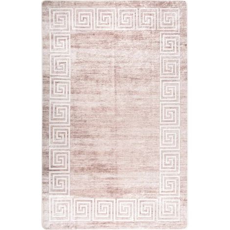 Tapis lavable antidérapant, Tapis de salon, Tapis Intérieur & Extérieur 80x150 cm Beige MKS85954 (1/5)