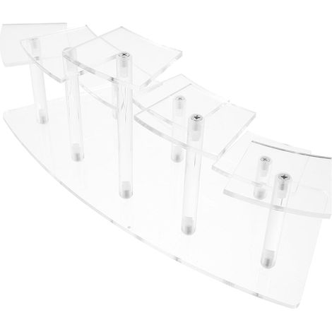 Présentoir à Bijoux Transparent de Type Escalier Multi-couches en Acrylique Détachable Surface Lisse et Résistance la Déformation pour Usage Quotidien en Boutique (1/5)