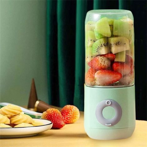 Extracteur de jus électrique portable 500ml - Batterie rechargeable - ABS - Vert (1/2)