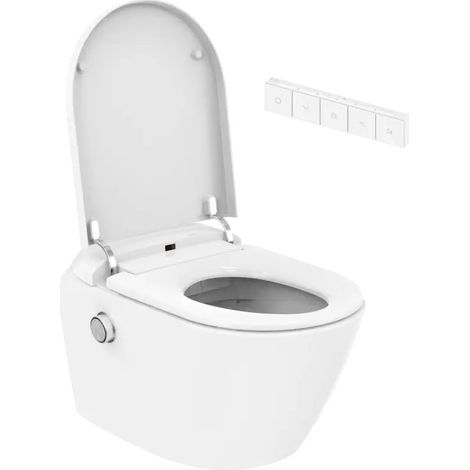 SFA – WC suspendu lavant Saniwash – Télécommande déportée – Pression et température réglables – Auto-nettoyage et détartrage (1/5)