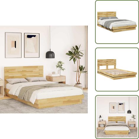 Letto basso - vidaXL Struttura Letto con Testiera senza Materasso 120x200 cm - Letto con testiera senza materasso