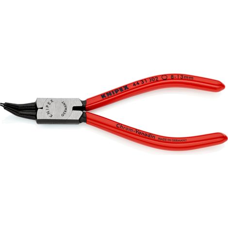 KNIPEX 44 31 J02 Circlip Pliers for internal circlips in bore holes 45° angled plastic coated black atramentized 140 mm
