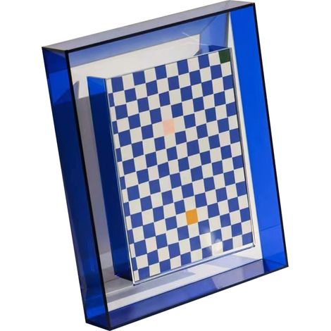 1 Cadre photo, acrylique transparent double face, 6 pouces avec pince, pour table ou mural (1/5)