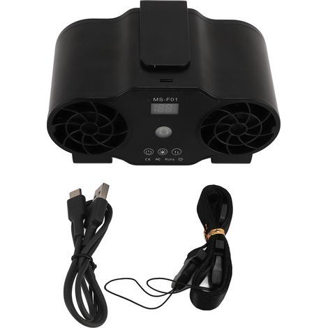 Portable USB Rechargeable Belt Fan, 10000 mAh, 4 Speeds with Forward/Reverse Function (1/5)