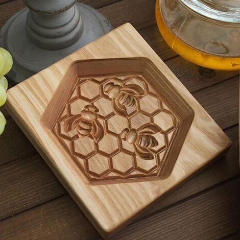 Emporte-pièce en Bois Sculpté pour Biscuits de Noël, Décoration et Outil de Pâtisserie (1/3)