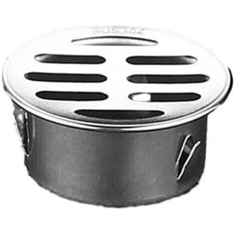 Siphon de sol rond en acier inoxydable pour salle de bain avec grand diamètre 50 mm (1/5)