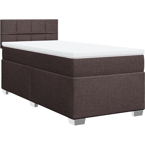 Maison Exclusive - Boxspringbett mit Matratze Dunkelbraun 100x200 (1/5)