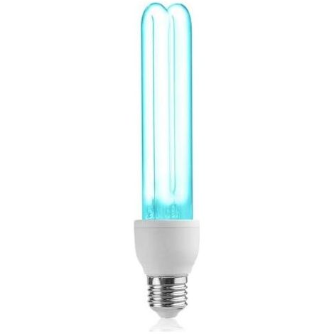 Lampe désinfectante UV E27 25W - Stérilisation UVC 254 nm avec ozone, Angle d'éclairage 360°, Tube de quartz (1/5)