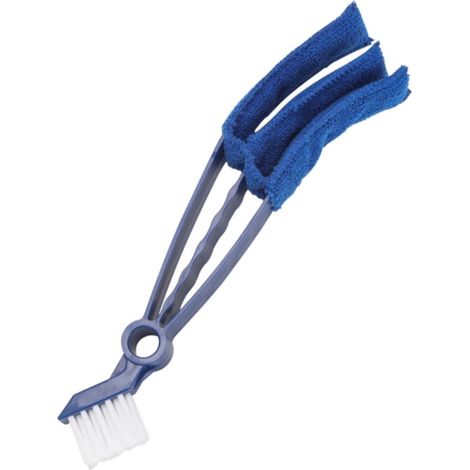 Brush Nettoyage Stores - Poignée En Plastique PP - Manche Ergonomique - Gaines En Microfibre Amovibles - Pour Stores Fenêtres Et Grilles Climatisation - 1 Pièce (1/5)