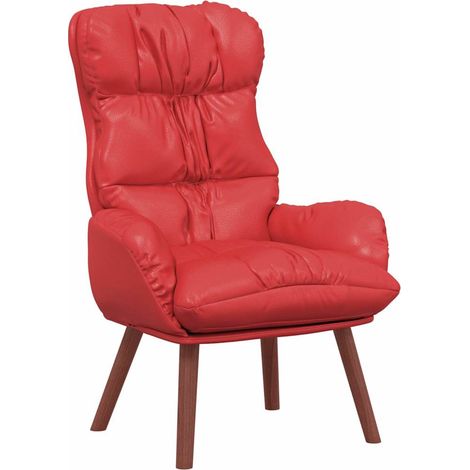 Fauteuil de Salon,Chaise,Fauteuil relaxant Rouge 69 x 74 x 93 cm Faux cuir CFW639729 (1/5)