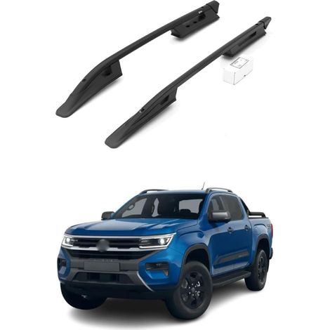 TURTLE kompatibel mit Volkswagen Amarok 2010-2022 Dachreling Falcon Schwarz (1/2)