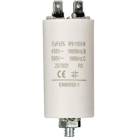 Condensatore Fixapart W1-11008N 8,0 uf / 450 V + Aarde