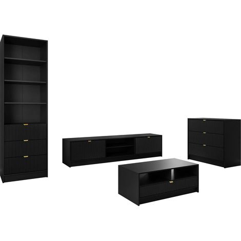 Conjunto de salón Comfivo Papilio VII, Negro