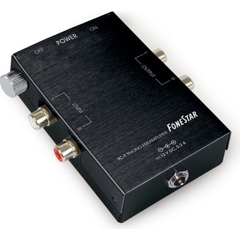 Pre-amplificatore Fonestar RIAA Giradischi in linea con capsula magnetica, 75 x 30 x 95 mm