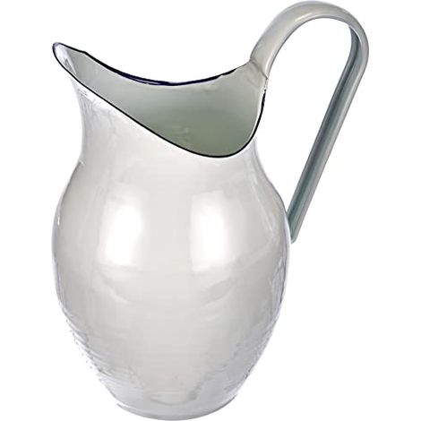 IBILI 903425 Caraffa pompata in acciaio smaltato vetrificato 2,5 l Bianco (1/2)