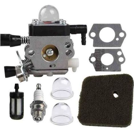 Kit de bougie d'allumage, filtre à air et filtre à huile pour débroussailleuses et taille-haies FS38, HL45, HS45, KM55, FC55, FS45, FS46C, modèle C1Q-S186, 8 pièces (1/4)