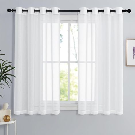 Rideaux Voilage Court - Rideau 140x145cm Cuisine Fenetre (1/5)
