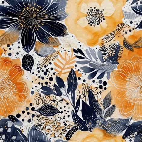 Tela decorativa para exteriores Oxford - Flores - DX2416 (1/5)