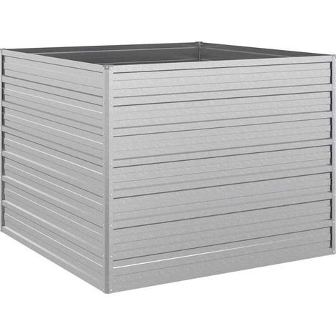 Maison Exclusive - Letto Rialzato Giardino 100x100x77cm in Acciaio Zincato Argento