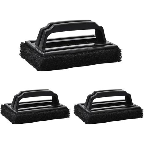 Juego de tres cepillos para barbacoa y parrilla, cepillo para barbacoa, limpiador de parrillas para barbacoa, cepillo para parrillas de gas, cepillo de limpieza para ollas y sartenes de hierro fundido (1/5)