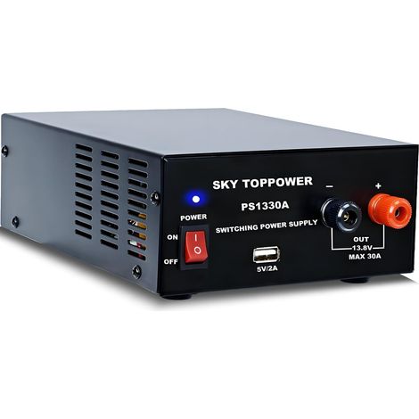 PS1330A Alimentation 13,8 V 30 A pour radio-amateurs, convertisseur AC/DC pour plaque de laboratoire, alimentation compacte régulée de laboratoire, interface USB 5 V 2 A