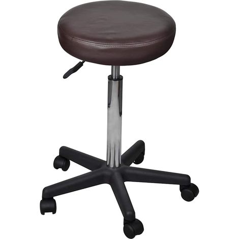 Maison Exclusive - Sgabelli da Ufficio 2 pz Marroni 35,5x84 cm in Similpelle (1/5)