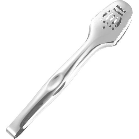 Ecleanfy - Pinces cuisine en acier inoxydable. Polyvalent pour service restaurant, grillade, pâtes, salade et dressage.Couleur: Argent. (1/4)