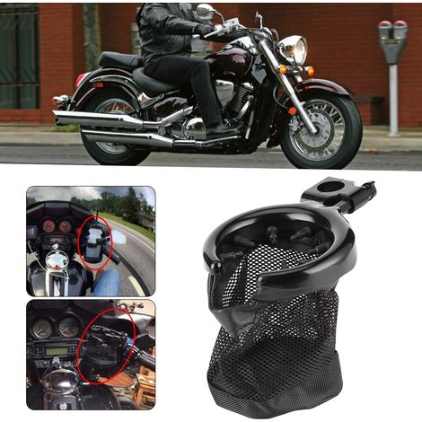 Universeller Getränkehalter für Motorradlenker, kompatibel mit 7/8"- und 1"-Motorrädern, geeignet für Marken wie Honda, Yamaha, Victory, Ducati usw., schwarz, 7/8". (1/4)