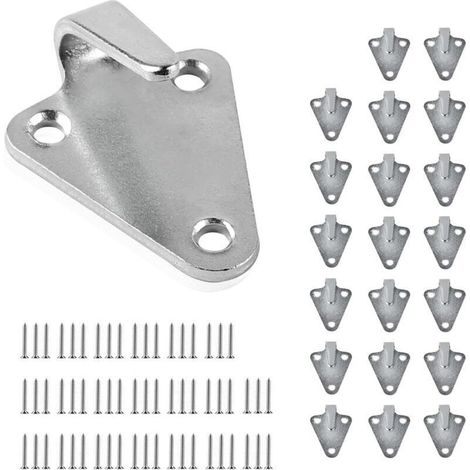 20 x Crochet Filet Remorque Attache avec 60 Vis, Accessoire Remorque Filet et Bache, Housses pour Remorque en Couche Galvanisée (1/5)