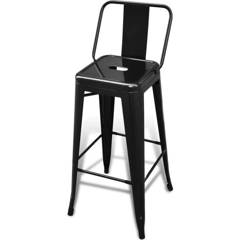 Maison Exclusive - Tabourets de bar lot de 4 noir acier