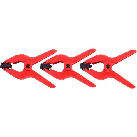 Connex COXT864532 Serre joints à ressort 3 pièces, Rouge, 110mm (1/4)