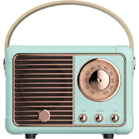 Questo altoparlante Bluetooth retrò, un bestseller, presenta un design classico, una radio FM retrò integrata, un volume elevato e supporta la connettività wireless Bluetooth 5.0 e l'espansione tramit (1/5)