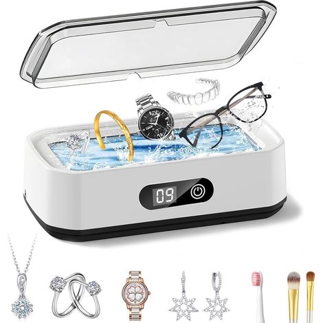 Nettoyeur ultrasons 650 ml pour lunettes, bijoux, gouttières (1/5)