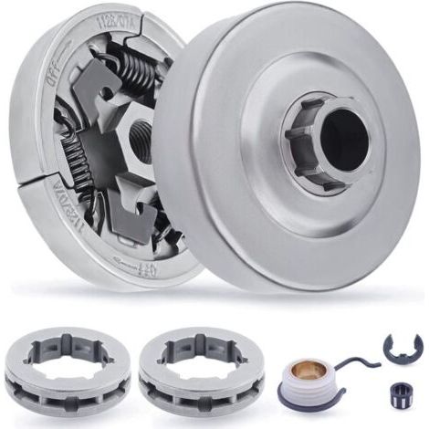 Chainsaw clutch pinion for Stihl MS361, MS440, MS461, MS460, 044, 046, spare parts with worm gear, E-clip, needle bearing, 3/8" rim, for 1128 007 100 0--DTEKGAZ (1/4)