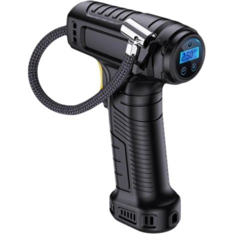 Gonfleur de pneu numérique avec affichage LED, pompe de compresseur d'air portable pour voitures, motos, vélos, contrôle de pression préréglé, lumière LED pour une utilisation nocturne (1/5)