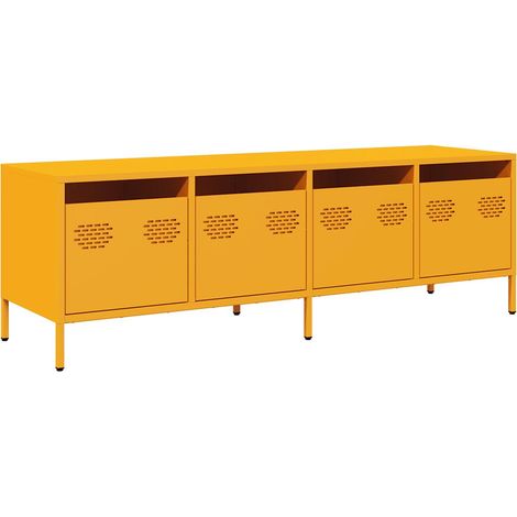 Maison Exclusive - TV-Schrank Senfgelb 135x39x43,5 cm Kaltgewalzt