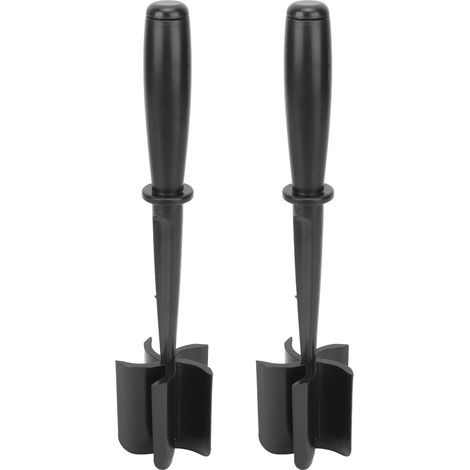 Hitzebeständiger Fleischwolf mit ergonomischem Nylongriff, Fleischpresse für Hähnchen, Kartoffeln und Hamburger, schwarz, 2er-Set (1/5)