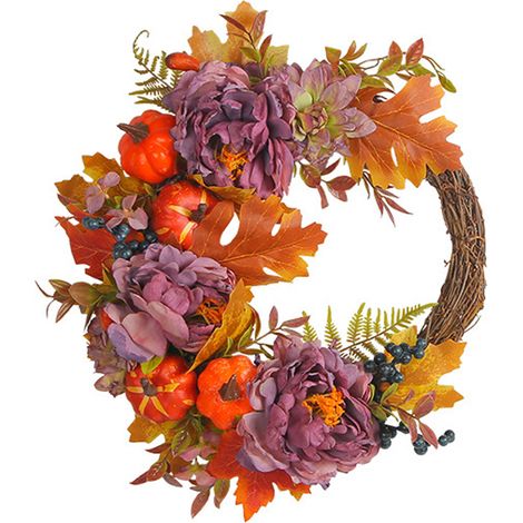 Guirlande Artificielle Citrouille Pivoine Violet Profond Décoration Intérieure Extérieur (1/2)