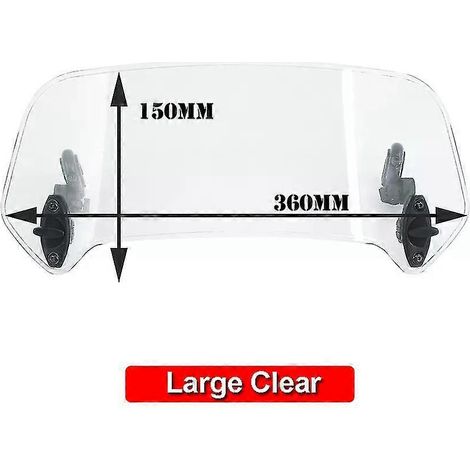 Extension de déflecteur de pare-brise réglable à fixation par pince pour BMW R1250GS, F650GS et F900XR (2023) pour Kawasaki Versys 650/1000 (grand modèle transparent). (1/5)