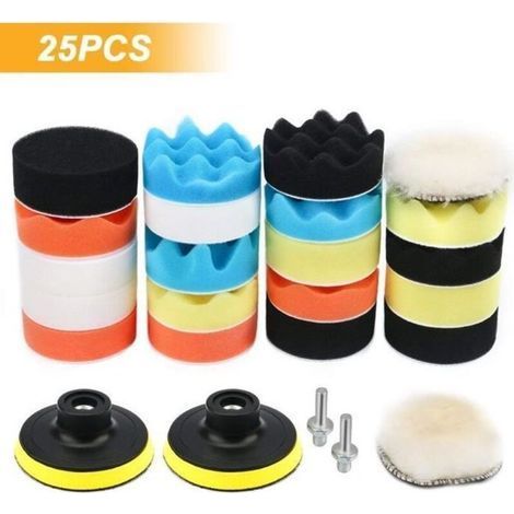 Still® Kit 25pcs Sponge Polishing Buffing Pads PR Car Pad with M10 Drill Bit Adapter Car Polisher (1/4)
