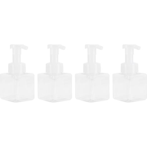 250-ml-Nachfüllflasche, 4er-Pack transparente PETG-Kunststoff-Pumpflaschen, Schaumspender mit abschließbarer Pumpe für unterwegs (1/5)