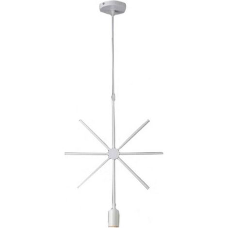 TrAdE Shop Traesio - Lampada A Sospensione Moderna A Stella Per Lampadine E27 Portalampada B35-x - Bianco (1/2)