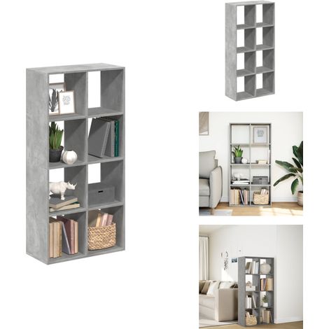 Raumteiler-Bücherregal Betongrau 69,5x29x137,5 cm Holzwerkstoff - Raumteiler - Raumtrenner - Bücherregal - Raumteiler Bücherregal (1/5)
