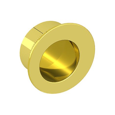 Fingerhülse für Schiebetüren, rund, Durchmesser 29 mm, gold, für Durchgangstüren, Zimmertüren