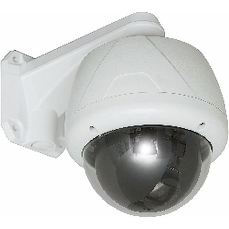 Caméra dôme motorisée extérieure murale 360° zoom X37 résolution 550l couleur alim 12V CC (non incl) analogique IP66 URA 511305 (1/2)