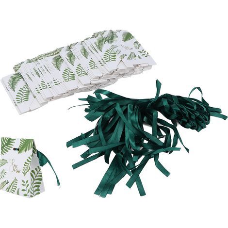 Boîte Cadeau Élégante Verte 50 Pièces pour Bonbons - Sac Fête Mariage Anniversaire (1/5)